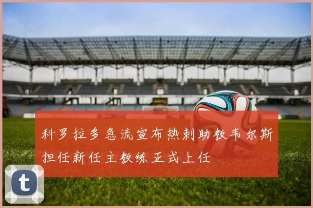 科罗拉多急流宣布热刺助教韦尔斯担任新任主教练正式上任